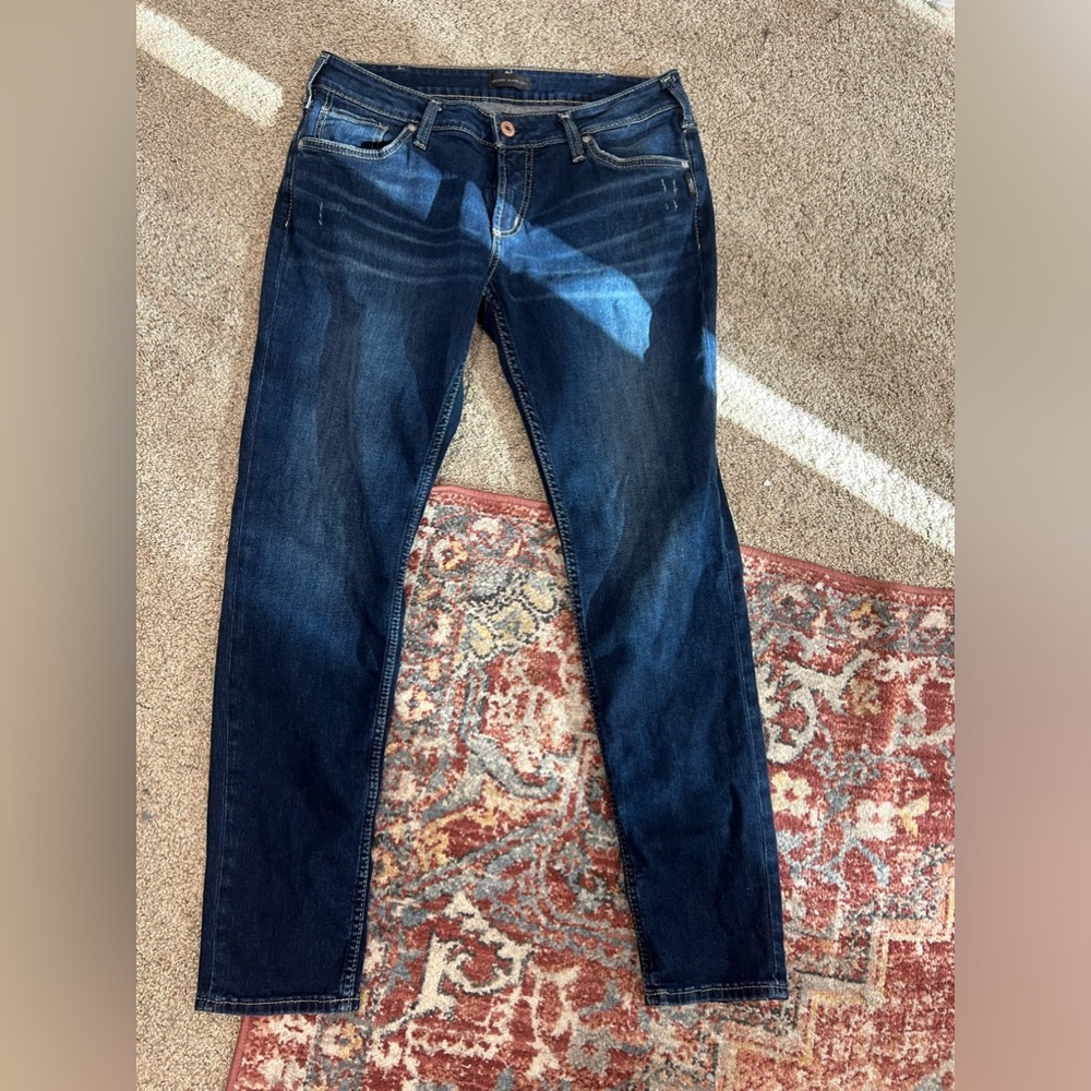 Silver boyfriend jeans